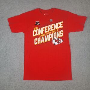 NFL Team Apparel Kansas City Chiefs Mens Small T Shirt 2019 AFC Champions Red